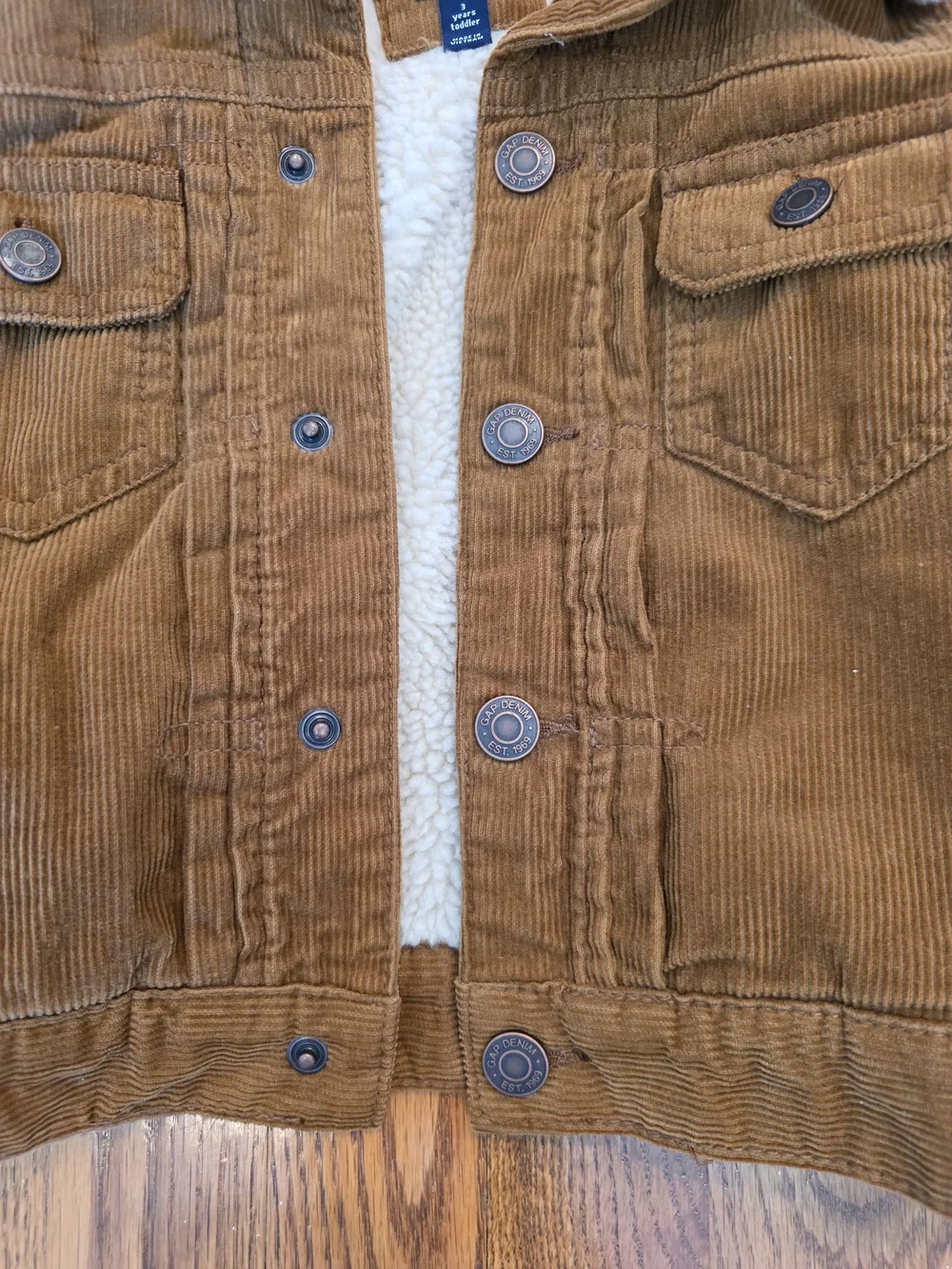 GAP Kids Brown Corduroy Sherpa-Lined Jacket
